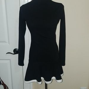 Small skater skirt black dress vintage